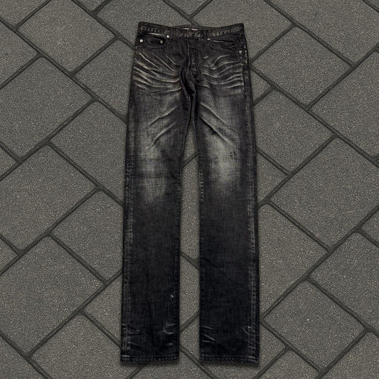 AW03 Dior Homme Black Clawmark Denim