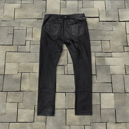 FW15 Rick Owens Black Waxed Aircut Denim