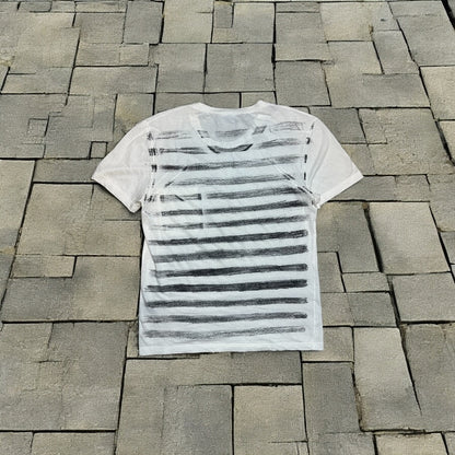 SS05 Dior Homme White Runway Striped Tee