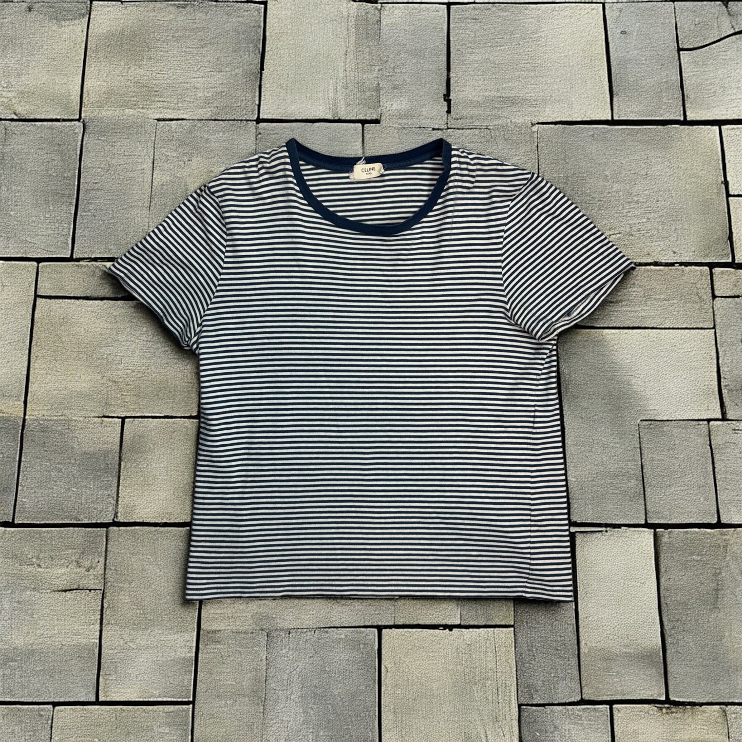 Celine Blue Striped Tee Shirt