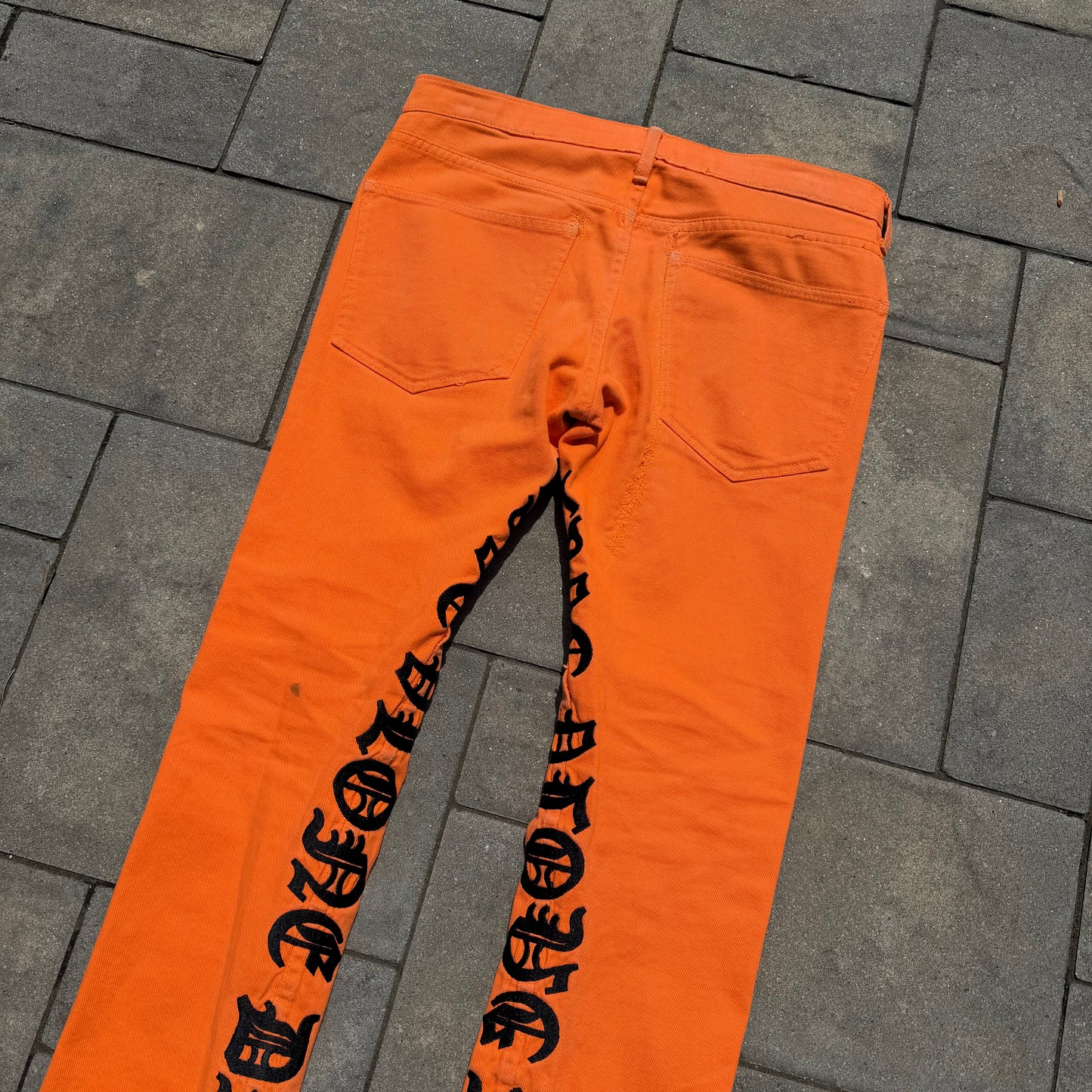 Vlone Orange Old English Denim