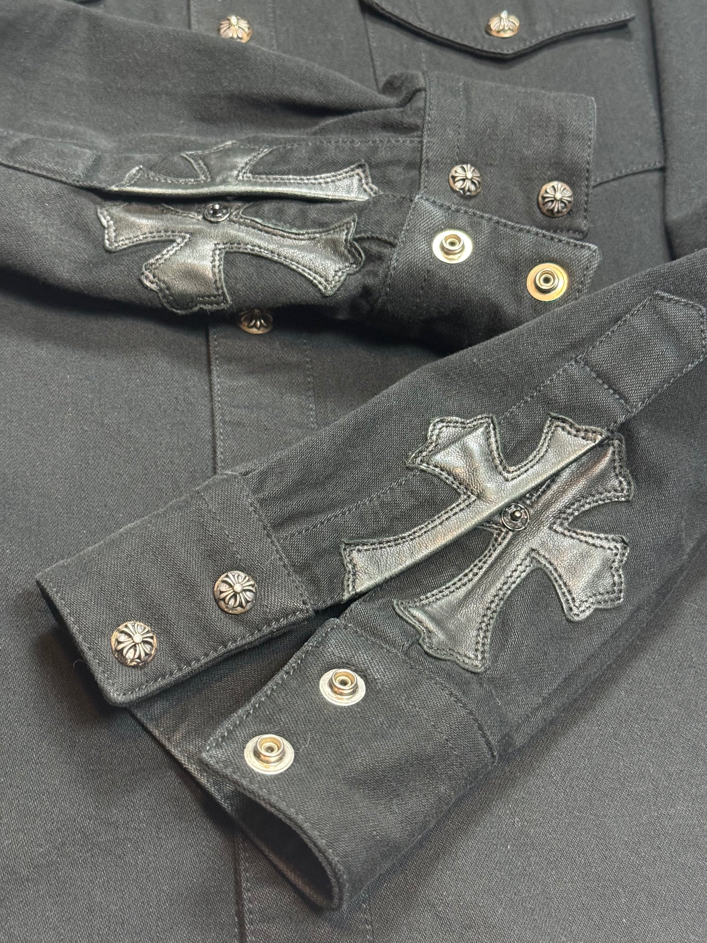 Chrome Hearts Cross Patch JPV Western Denim Shirt