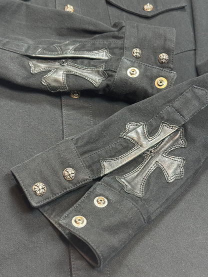 Chrome Hearts Cross Patch JPV Western Denim Shirt