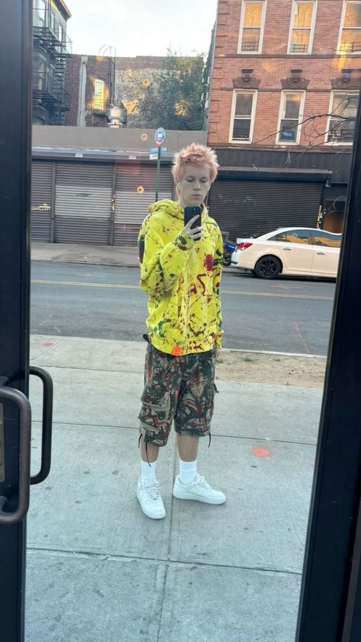 2018 Sterling Ruby Yellow Soto Bleach Hoodie