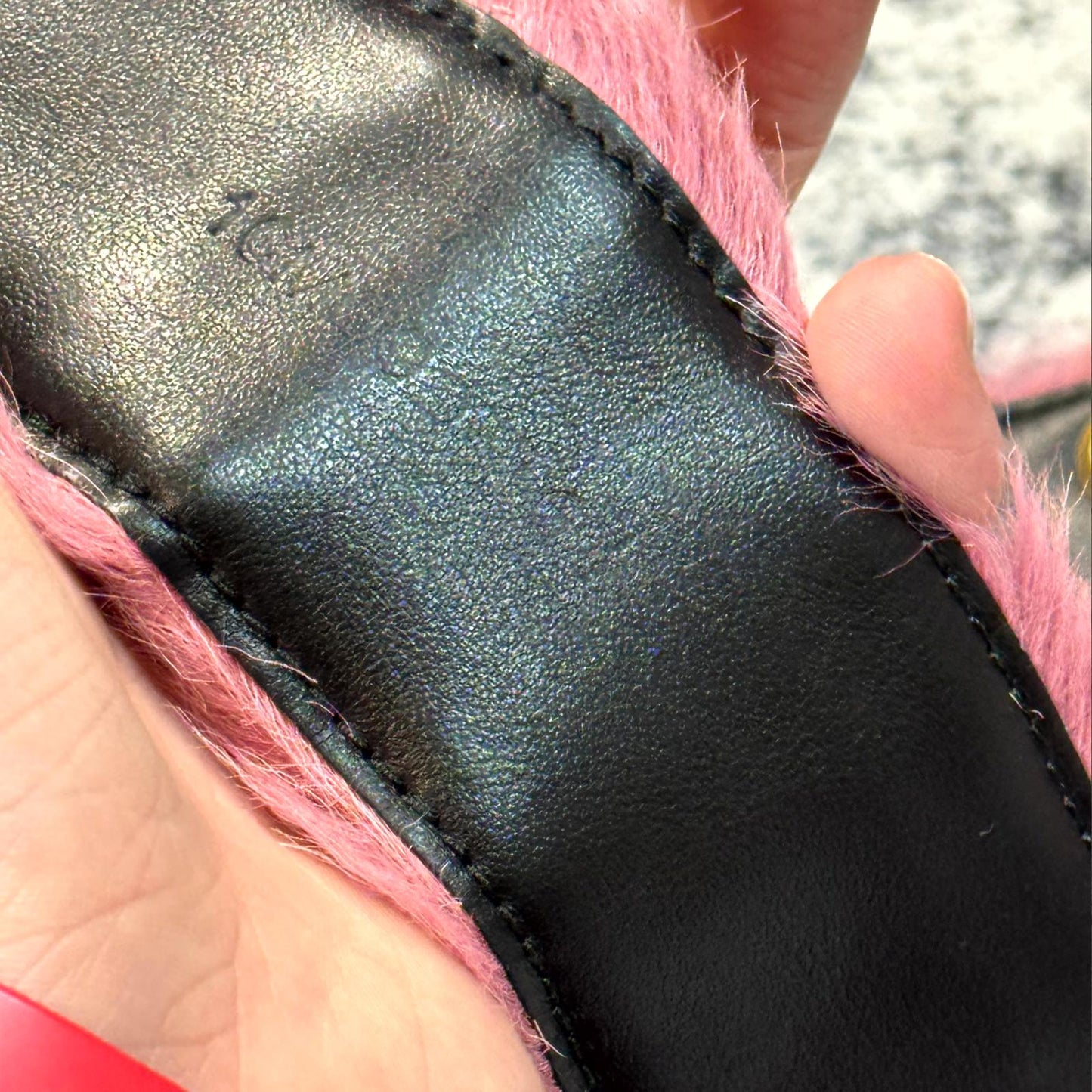 AW17 Prada Pink Fur Belt