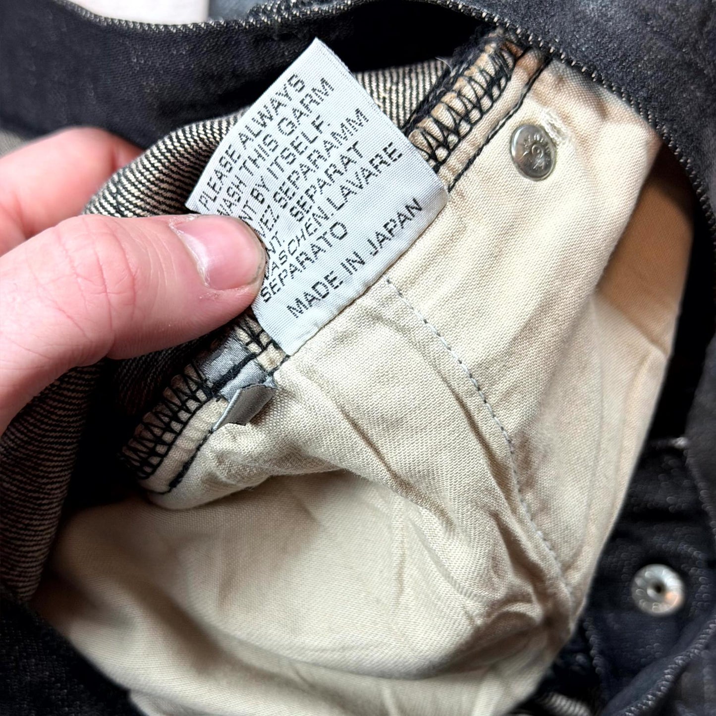 AW03 Dior Homme Black Luster Denim 