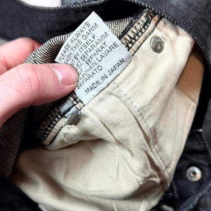 AW03 Dior Homme Black Luster Denim 