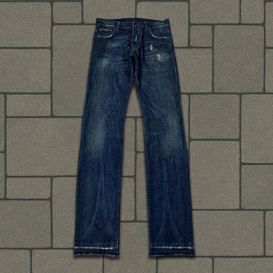 SS07 Rick Owens Tired Blue Detroit Cut Denim