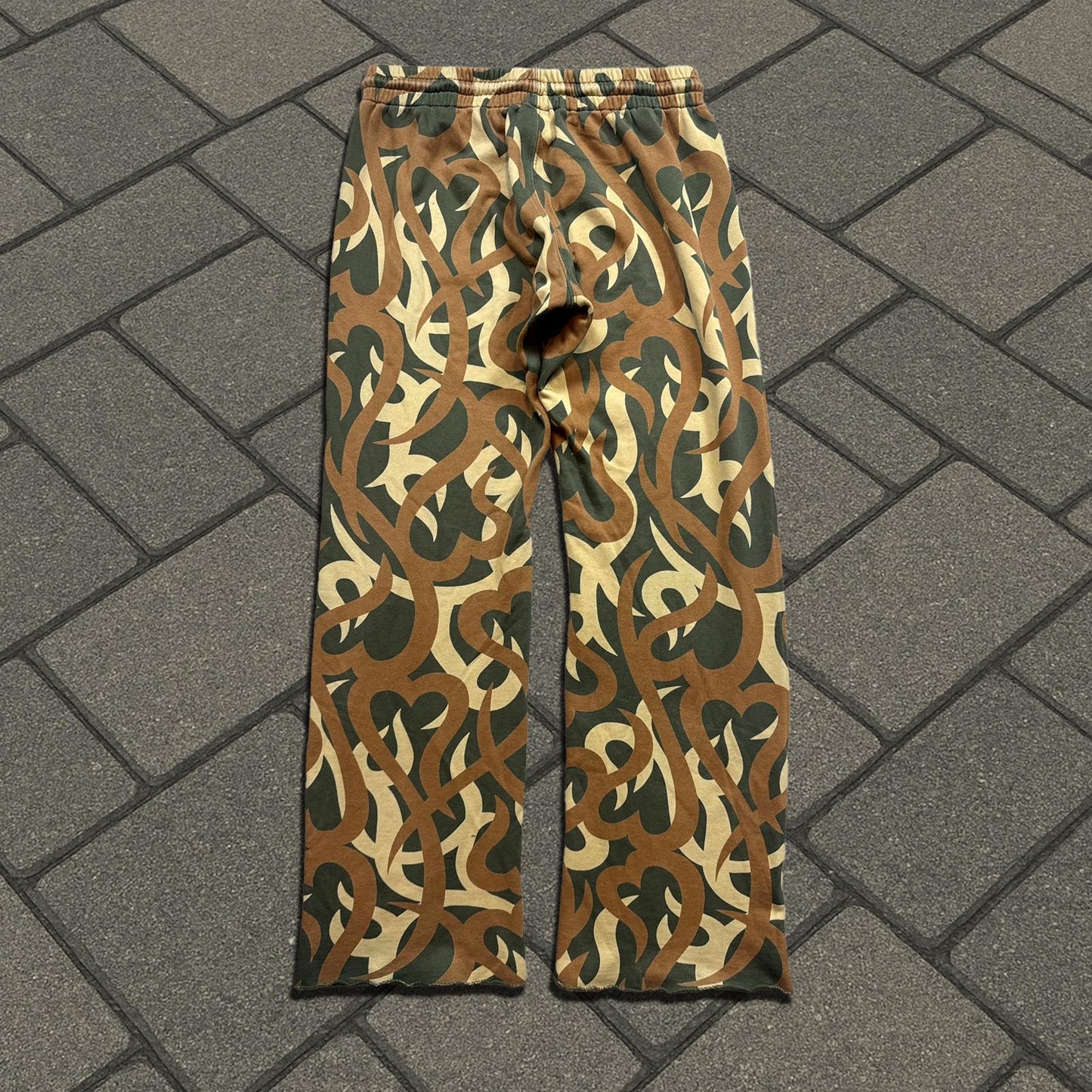 AW04 Number (N)ine Green Tribal Camo Sweatpants