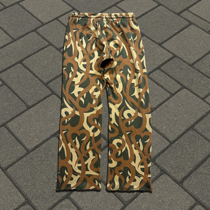 AW04 Number (N)ine Green Tribal Camo Sweatpants