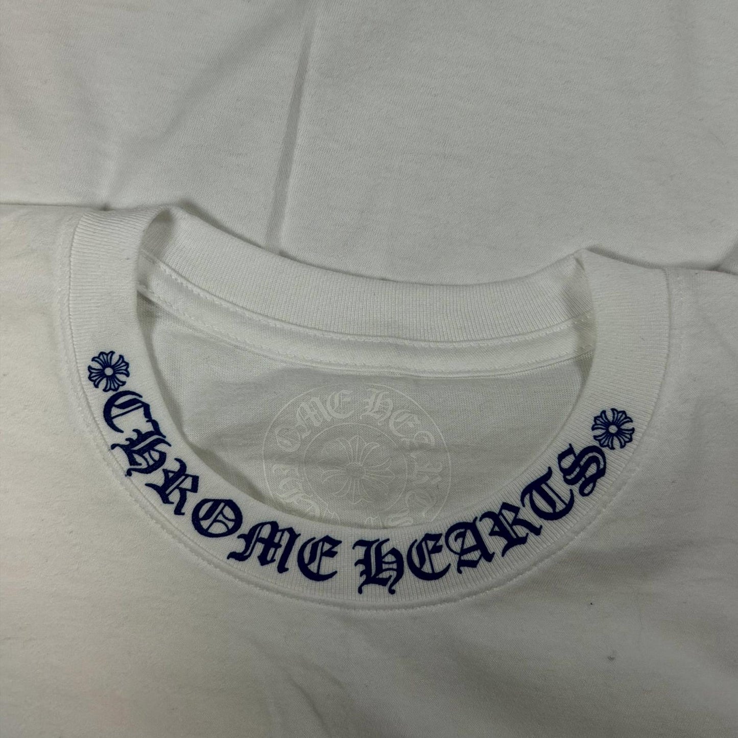 Chrome Hearts Blue Collar White Tee