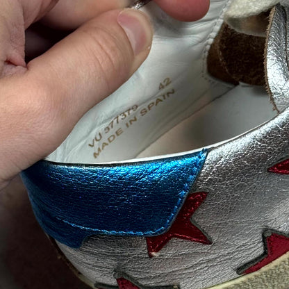 Saint Laurent Paris Silver Star Sneakers