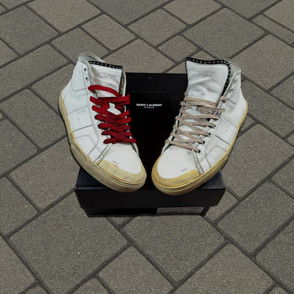 Saint Laurent Paris Stud Tongue Sneakers