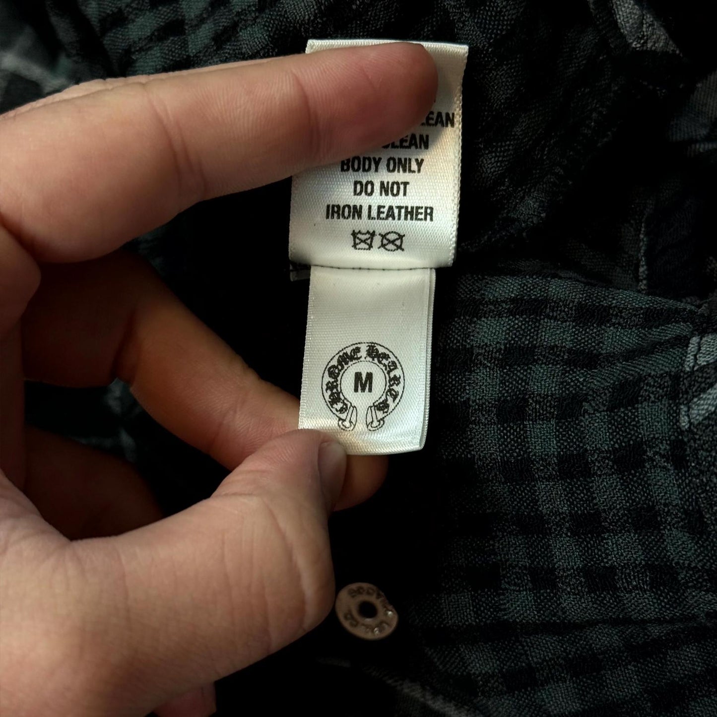 Chrome Hearts Black Celtic Cross Patch Flannel