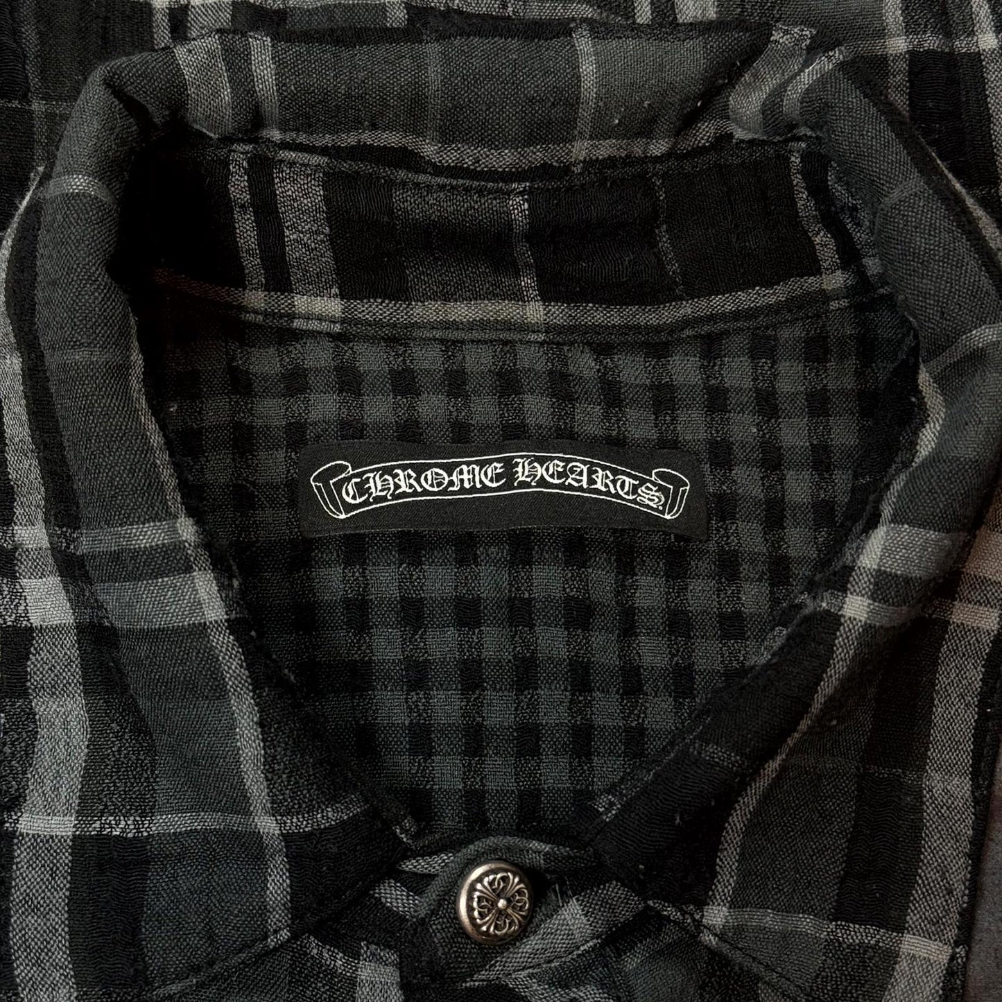 Chrome Hearts Black Celtic Cross Patch Flannel