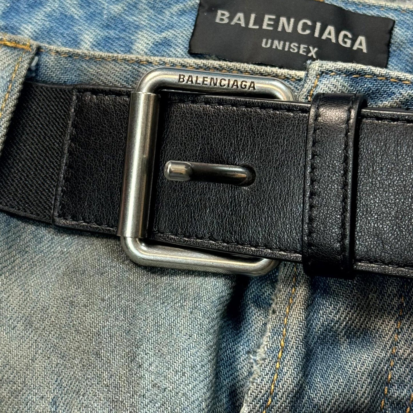Balenciaga Black Elastic Belt