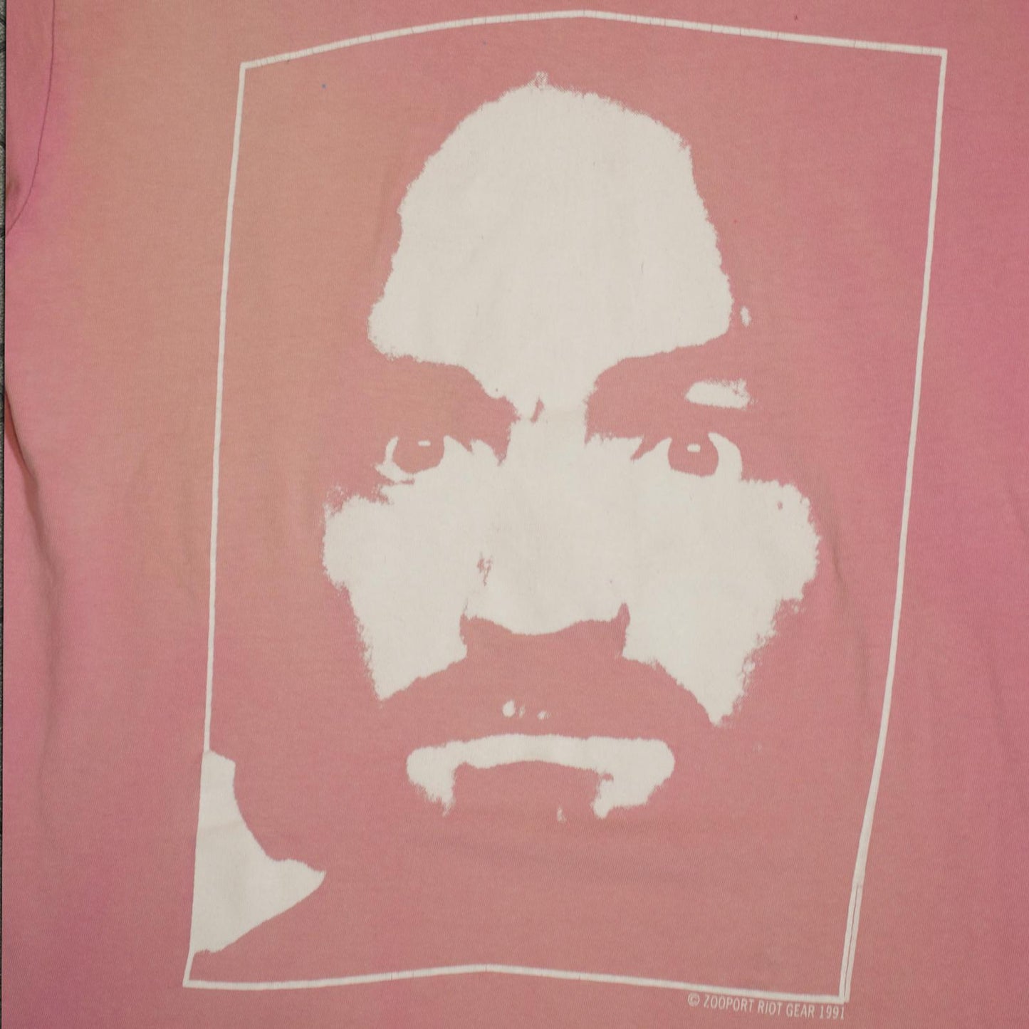 1991 Charles Manson Pink Charlie Don’t Surf Tee