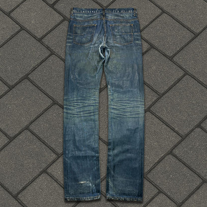 AW03 Dior Homme Blue Waxed Luster Denim