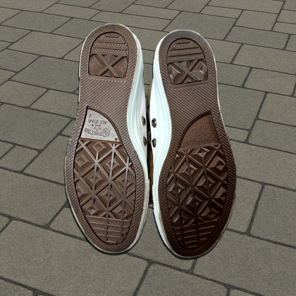 Chrome Hearts Seafoam Green Crocodile Patch Leather Converse