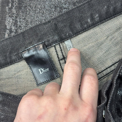 AW07 Dior Homme Black Luster Wax Denim