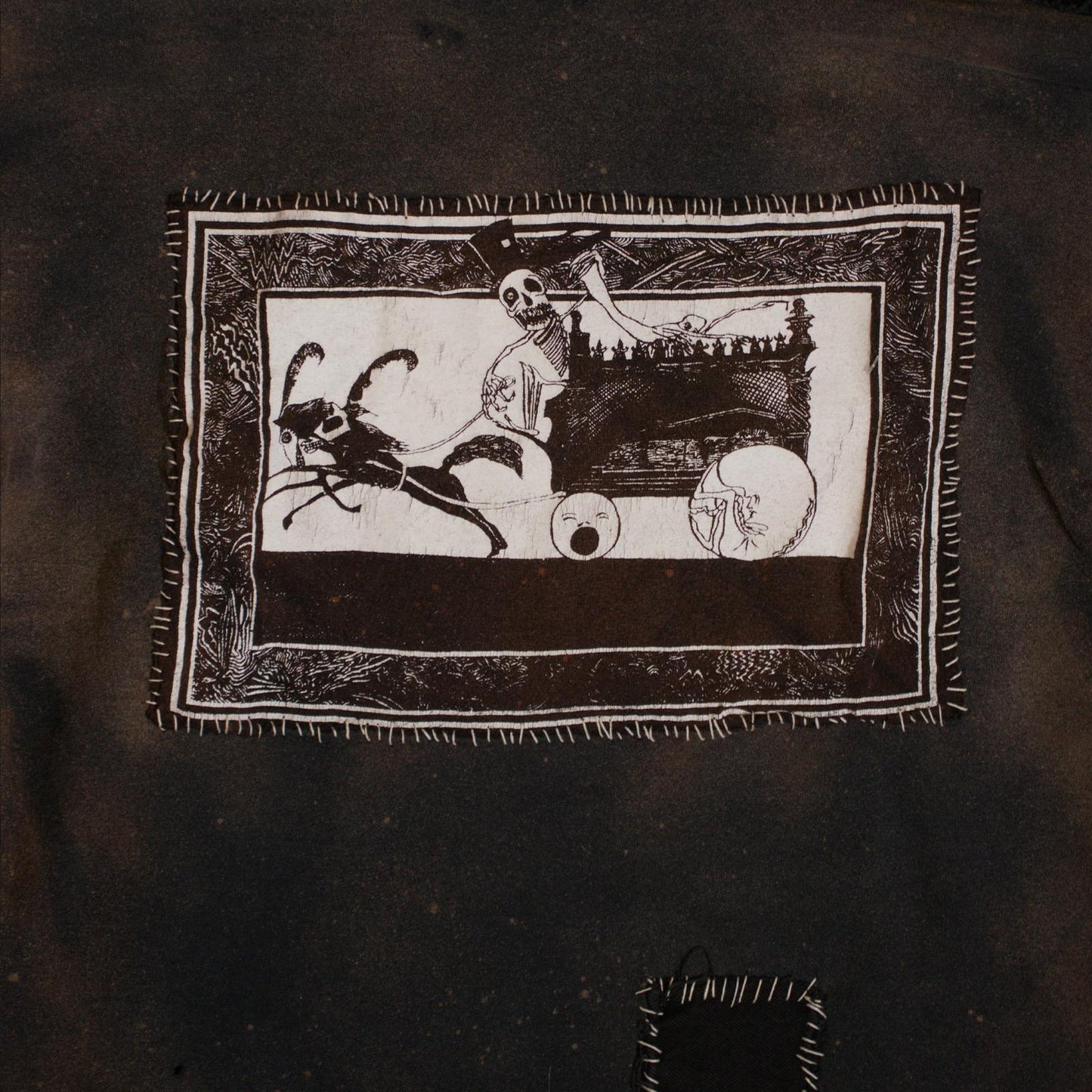 Thrashed Punk Patchwork Hoodie