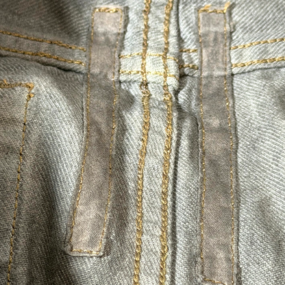 SS09 Rick Owens Gold Wax Strutter Banana Cut Denim
