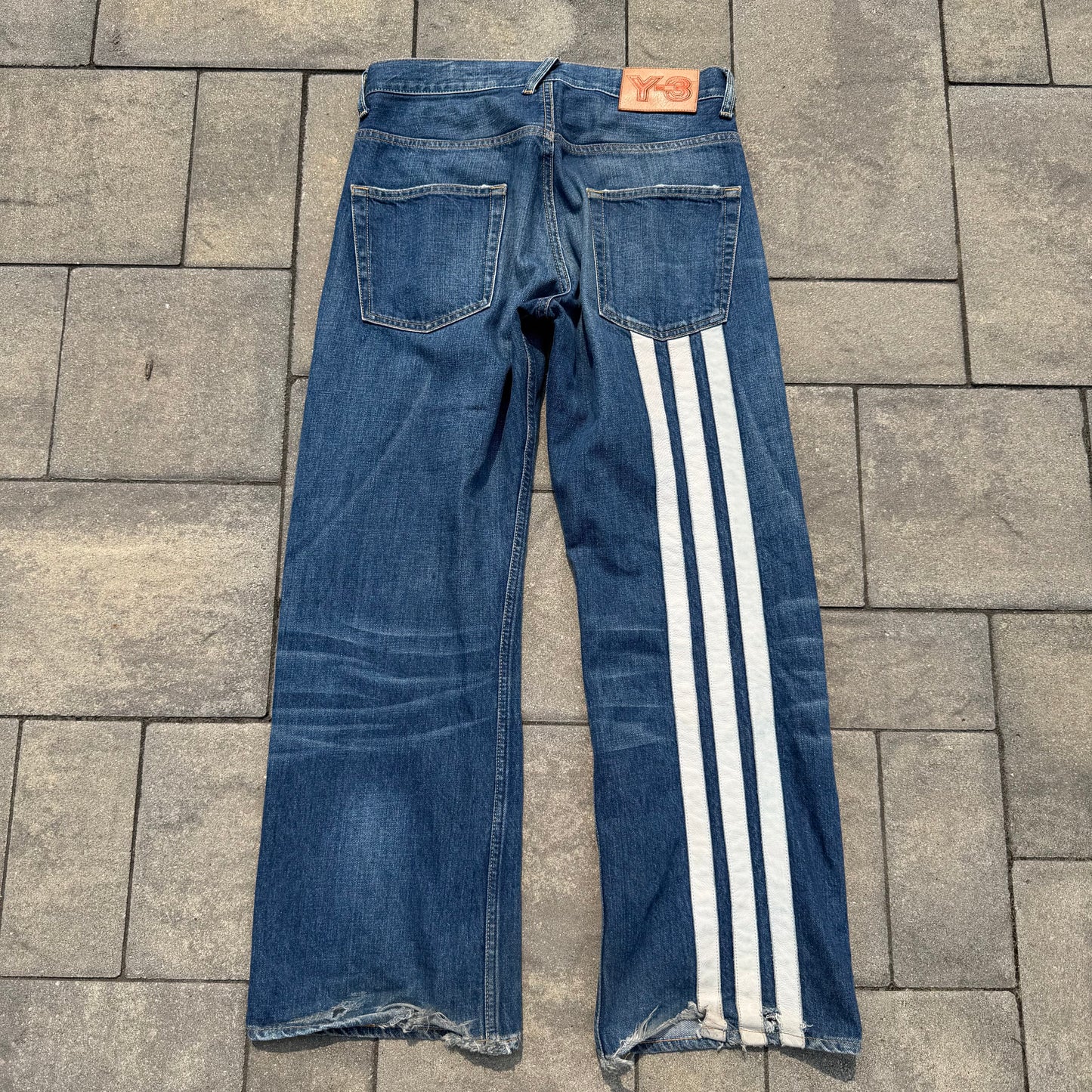 SS05 Yohji Yamamoto Y-3 Adidas 3 Stripe Denim