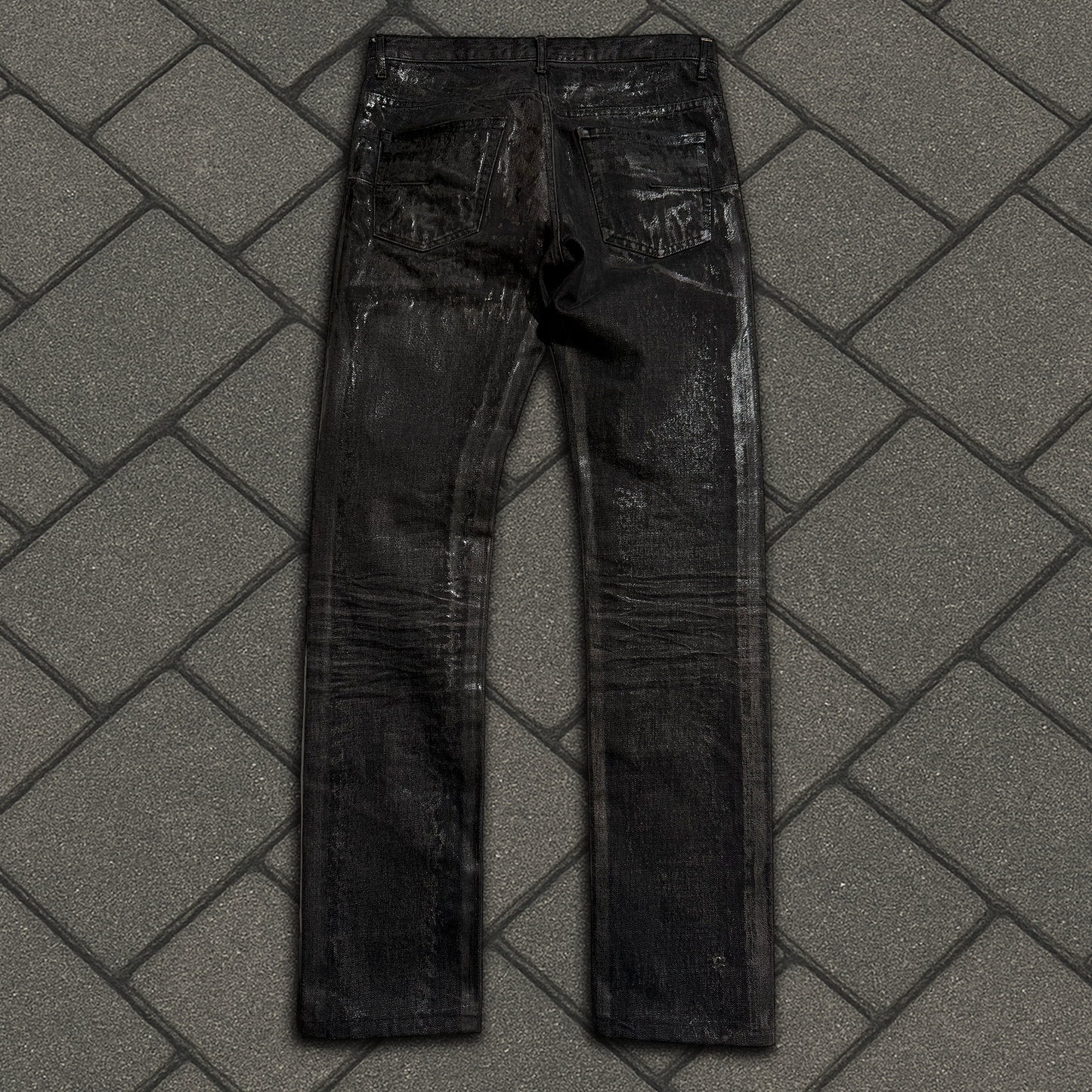 AW05 Dior Homme Black Luster Waxed Denim