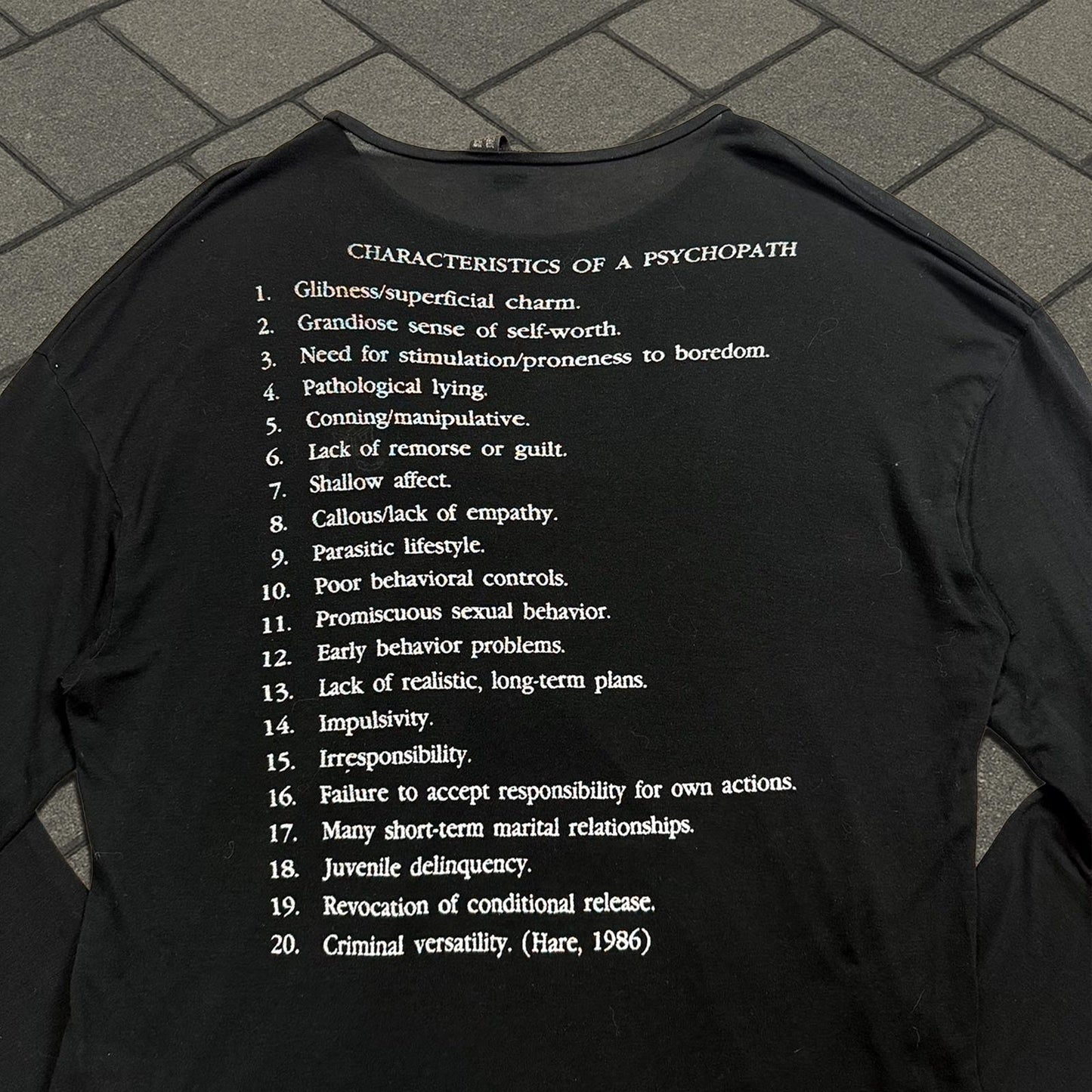 AW17 Enfants Riches Deprimes 'Psychopatch' Longsleeve