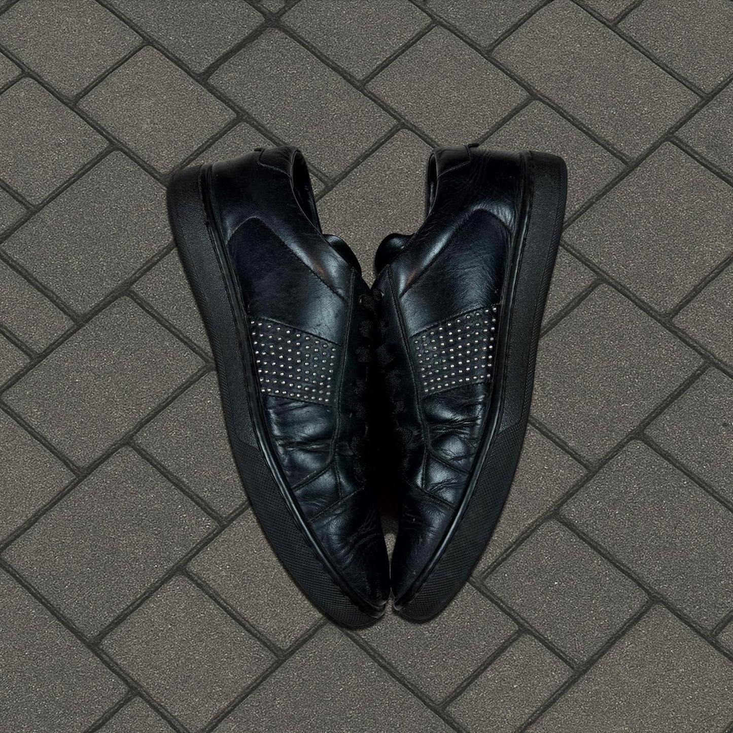 Saint Laurent Black SL/01H Studded Sneakers