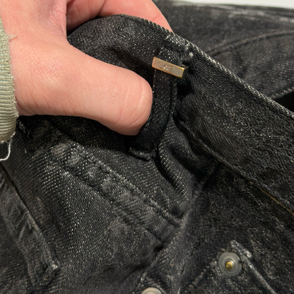 AW05 Dior Homme Black Luster Waxed Denim