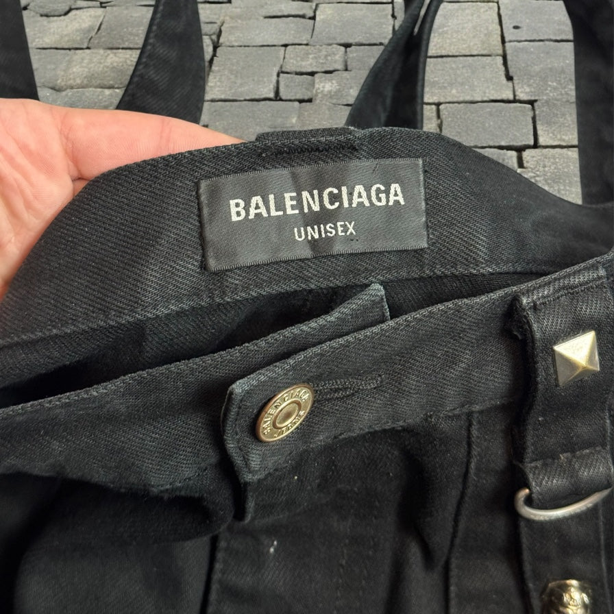 FW21 Balenciaga Pitch Black Raver Denim