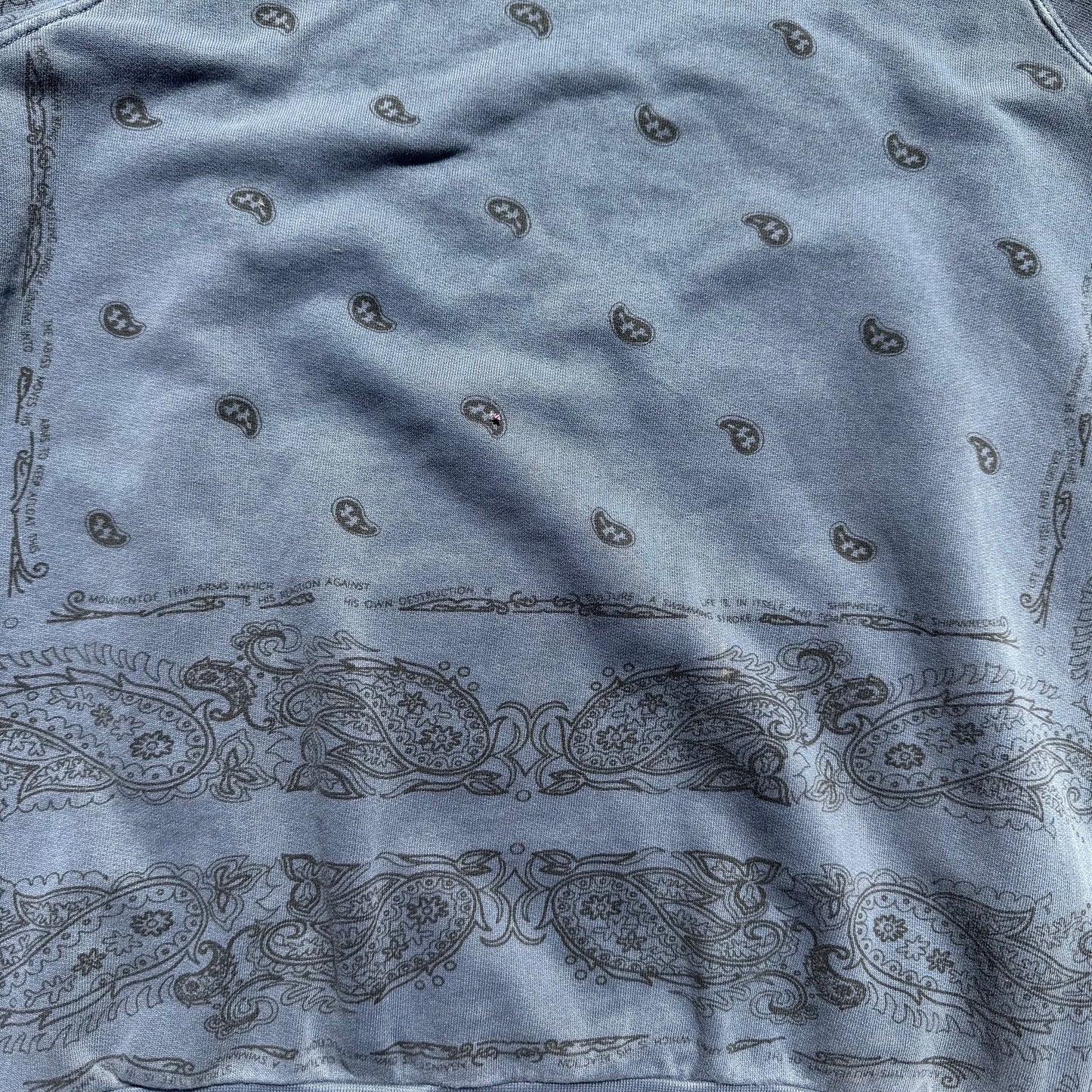 AW04 Raf Simons Blue Paisley Hoodie