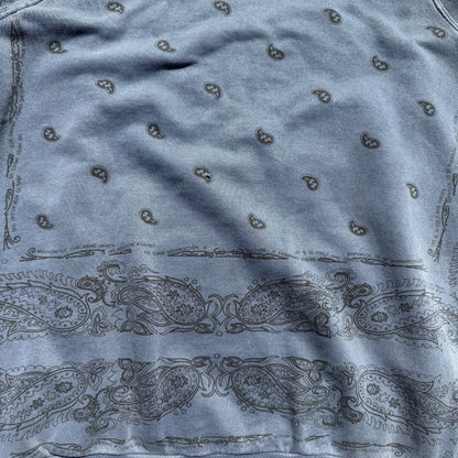 AW04 Raf Simons Blue Paisley Hoodie