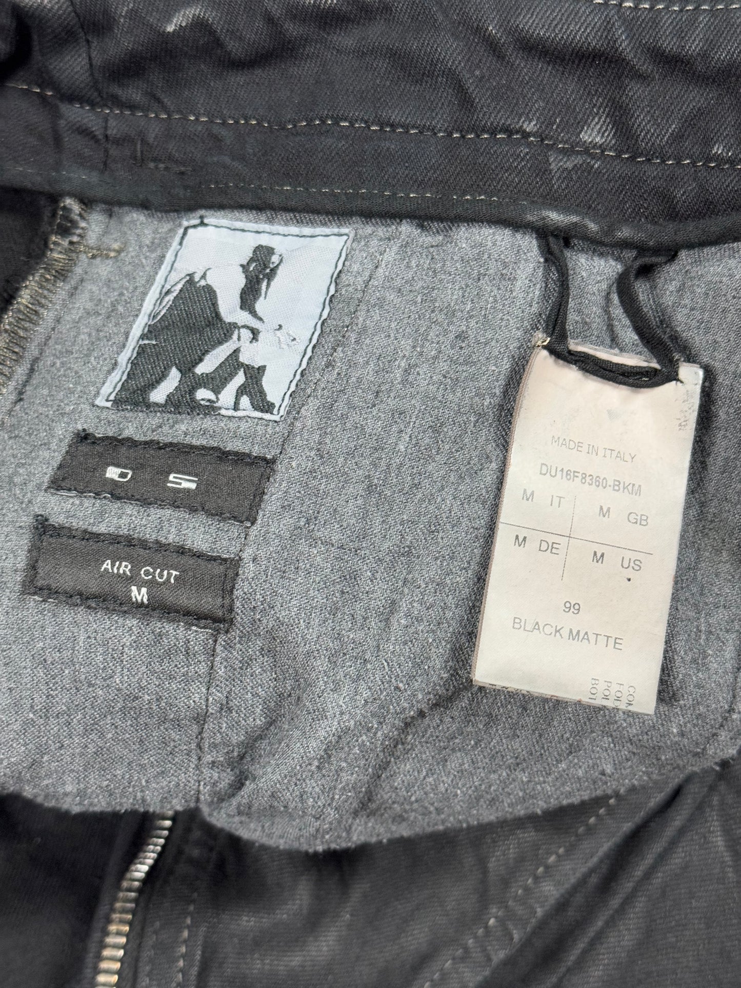 FW15 Rick Owens Black Waxed Aircut Denim