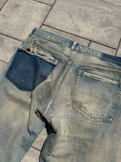 AW04 Undercover Red Yarn 68 Denim