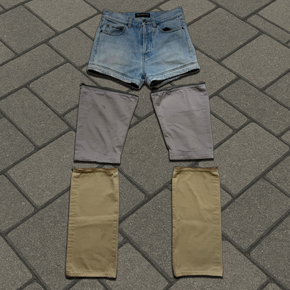 2018 Balenciaga Paneled Convertible Denim