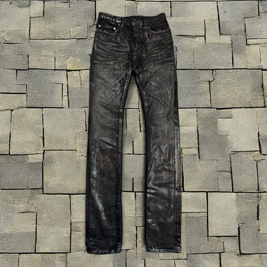 AW03 Dior Homme Black Luster Denim