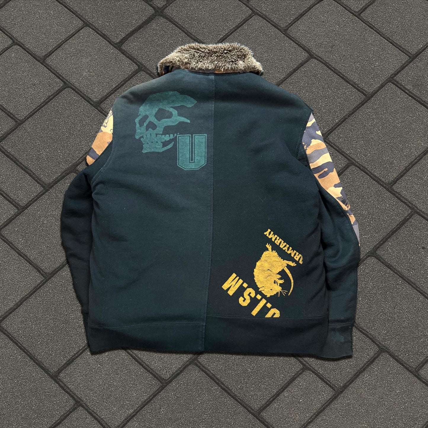 AW03 Undercover Paperdoll George Camo Hybrid Jacket