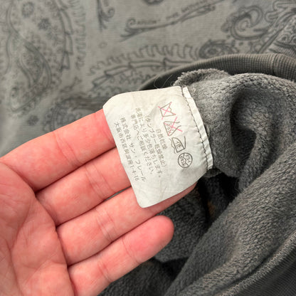 AW04 Raf Simons Charcoal Paisley Hoodie