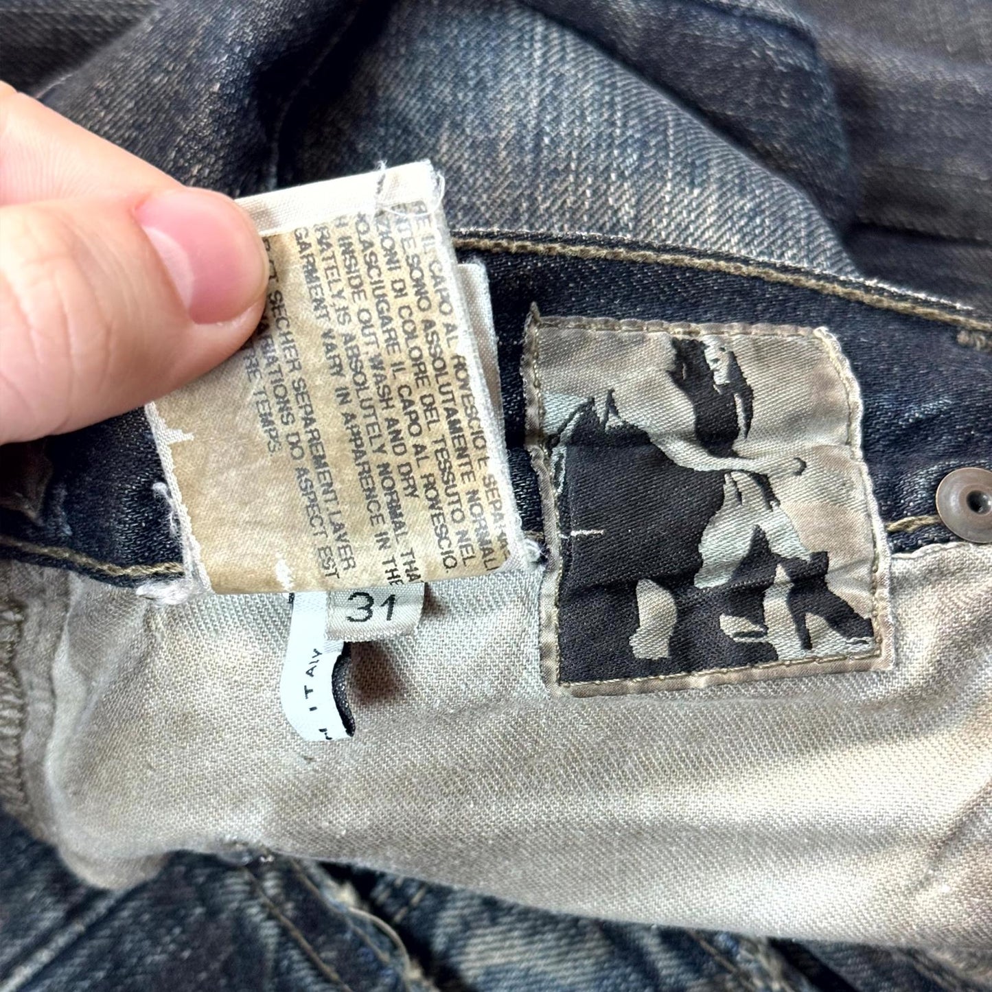 FW08 Rick Owens Stag Clawmark Detroit Cut Denim
