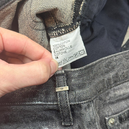 AW04 Dior Homme Black Luster Wax Denim