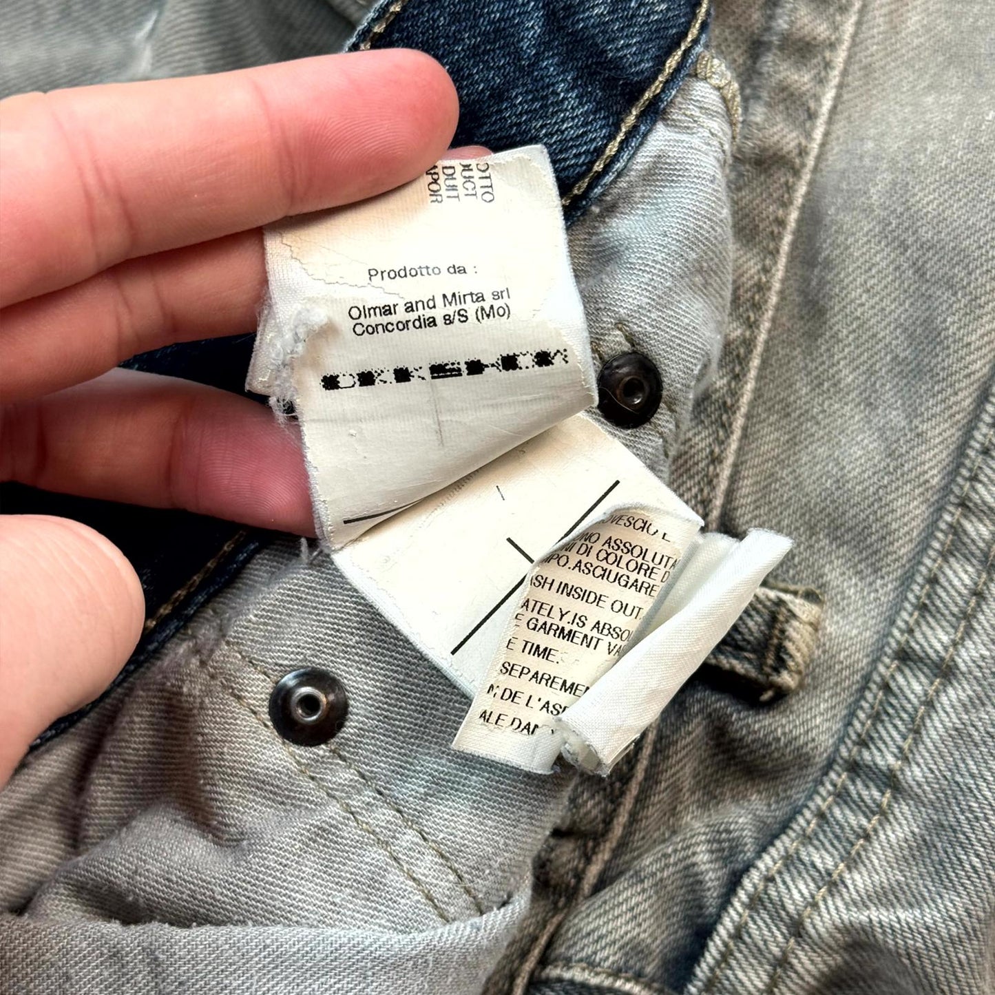 FW15 Rick Owens Mineral Pearl Berlin Cut Denim