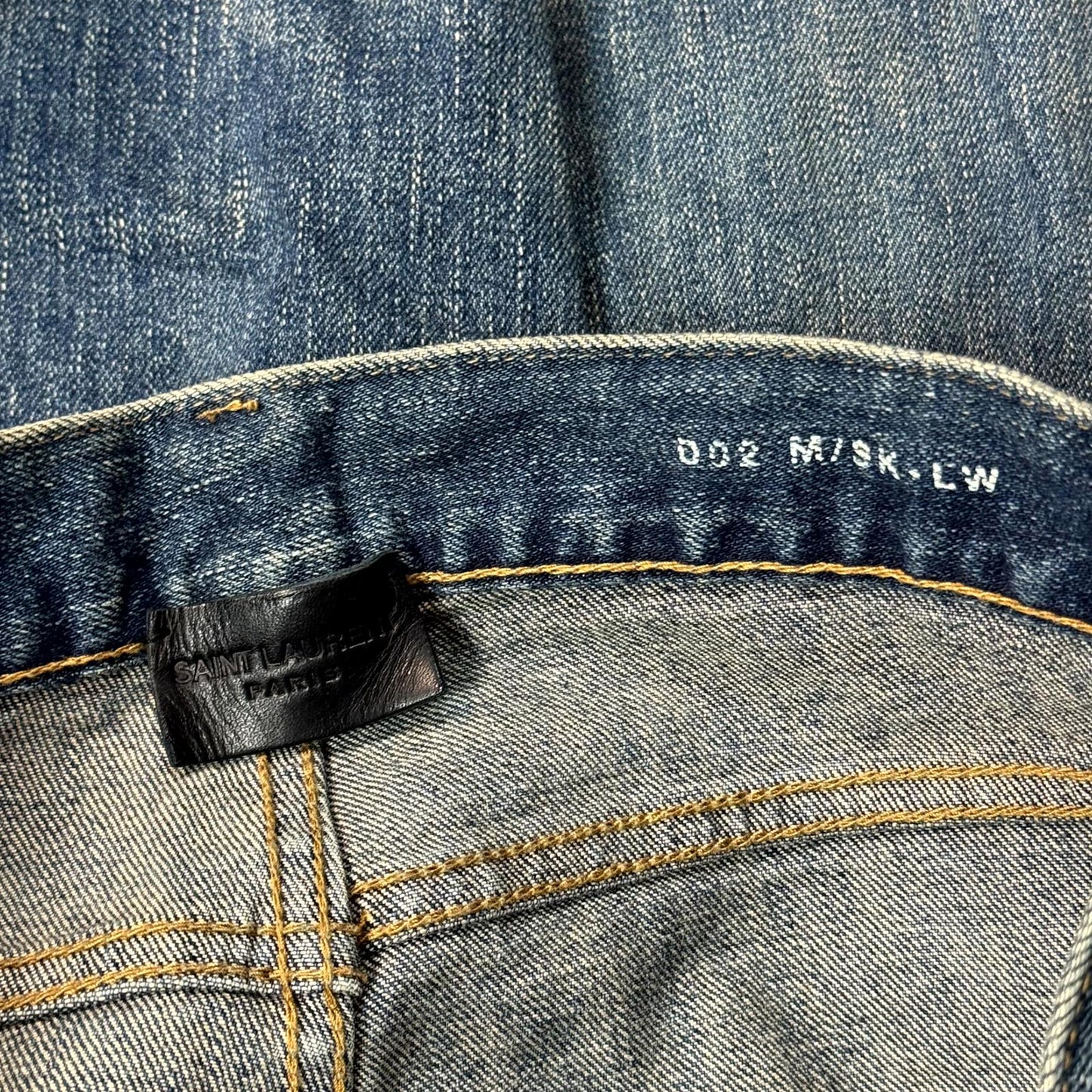 2017 Saint Laurent Paris Slit Knee D02 Denim