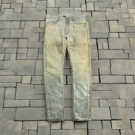 SS04 Dior Homme Bleu Clair Waxed Denim