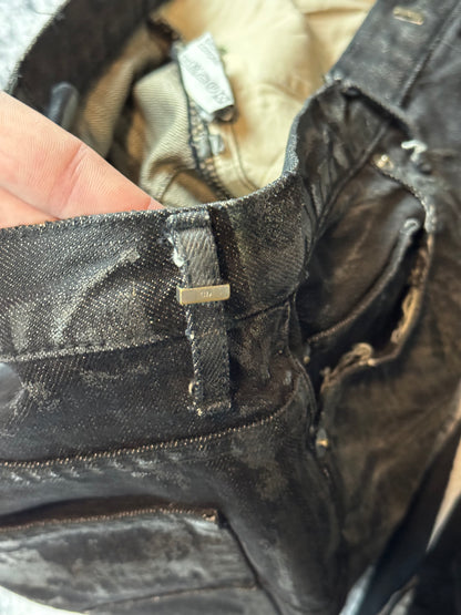 AW03 Dior Homme Black Luster Denim