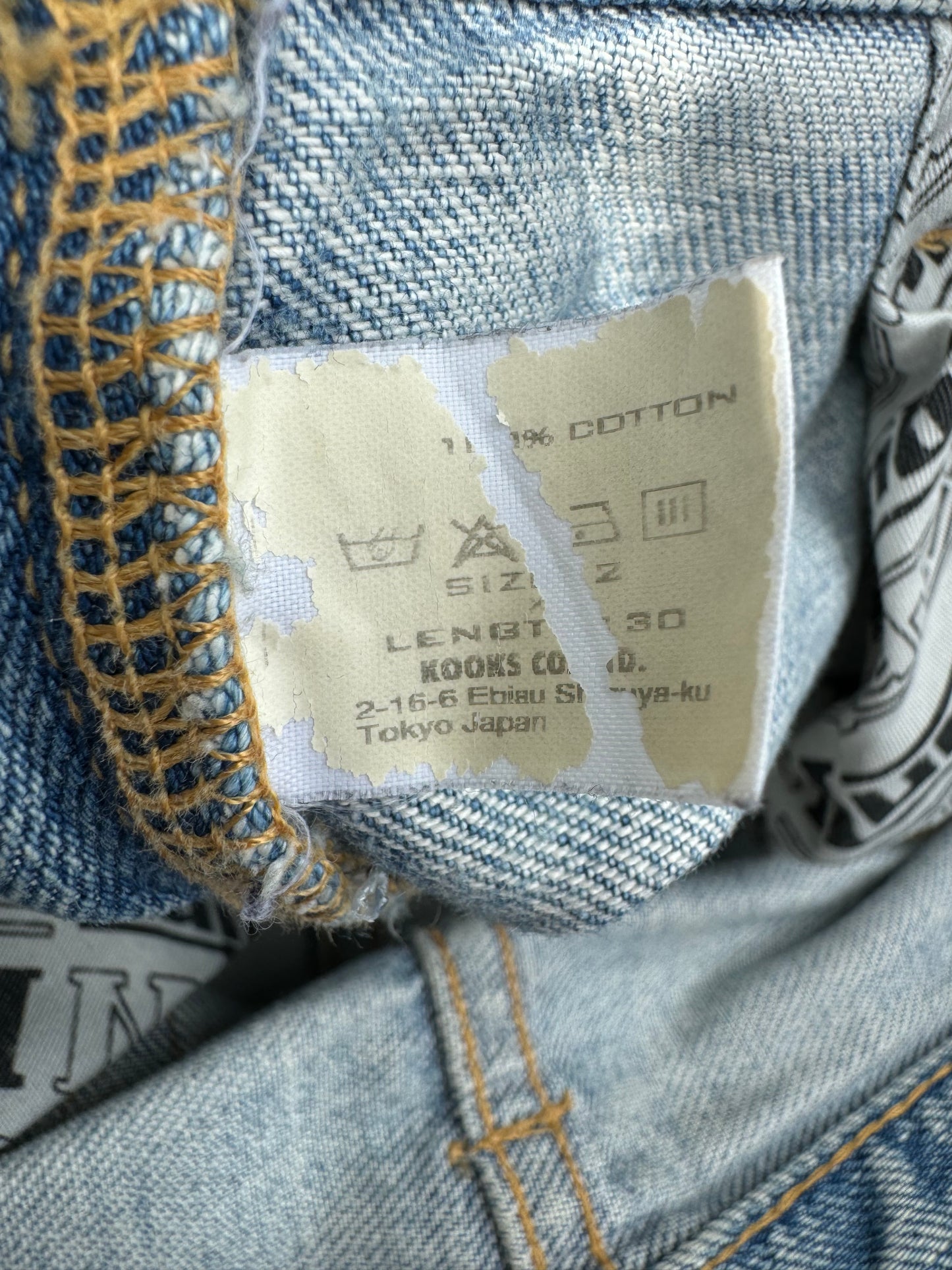 SS06 Number Nine “ Welcome To The Shadow” Painter Denim