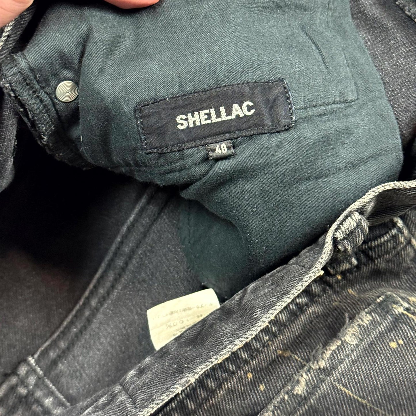 Shellac Pierced Black Flared Denim