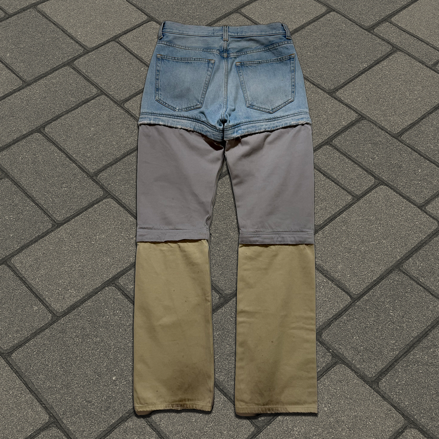 2018 Balenciaga Paneled Convertible Denim