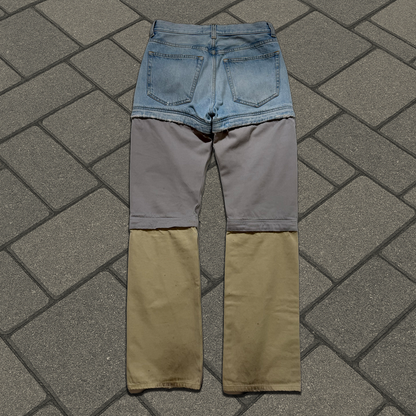 2018 Balenciaga Paneled Convertible Denim